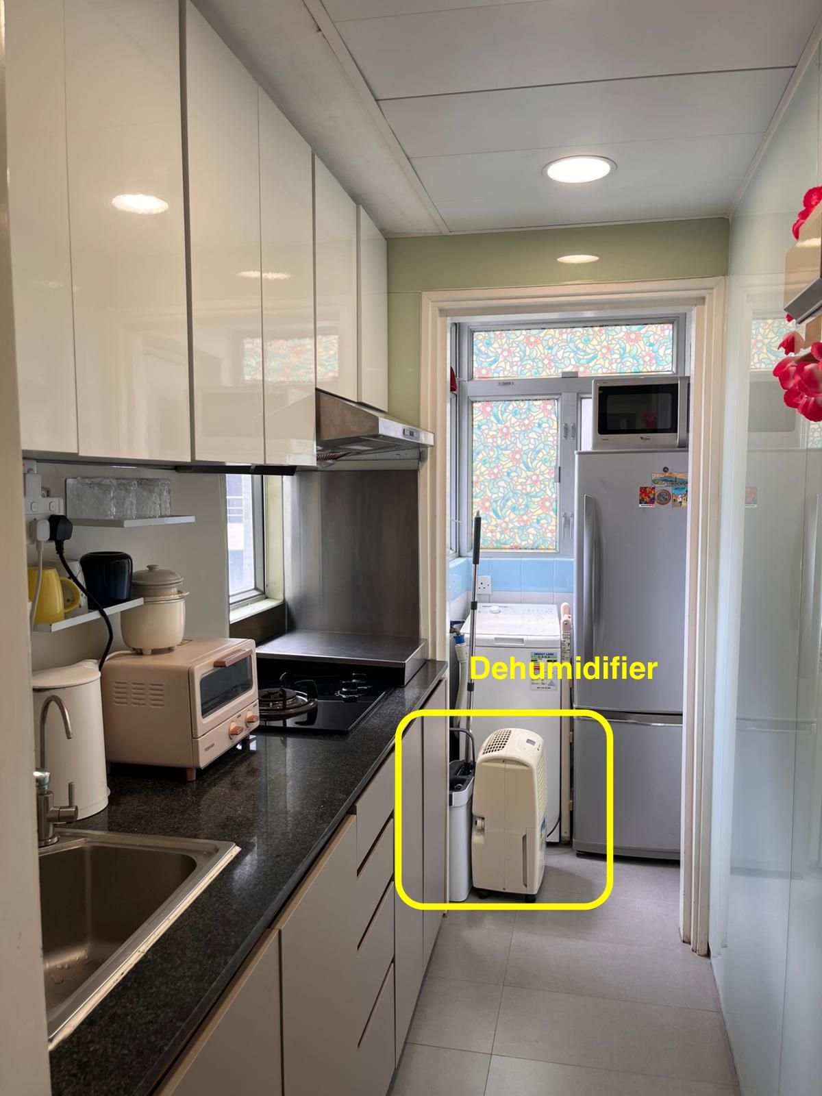 Dehumidifier marked in yellow