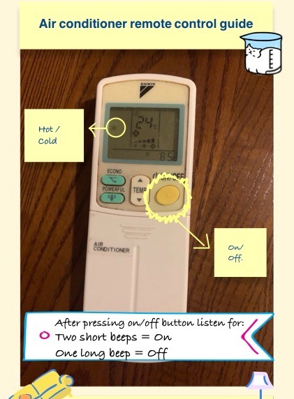 Daikin air conditioner remote control