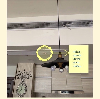 Living room air conditioner sensor location