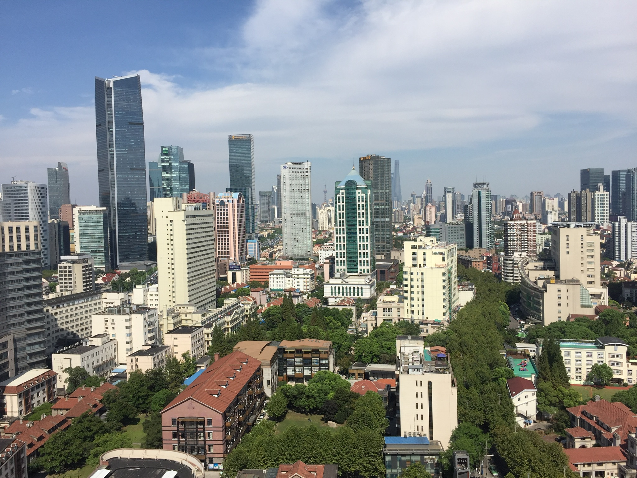 Panoramic Shanghai skyline